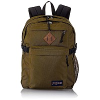 Jansport Main Campus Backpack Travel Or Work Bag W 15Inch Laptop Sleeve And Dual Water Bottle Pockets Army Green