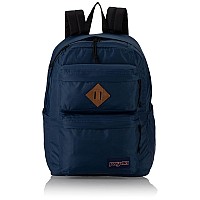 Jansport Double Break Backpack Work Travel Or Laptop Bookbag Navy