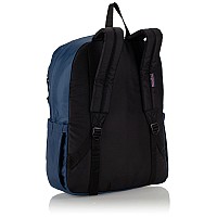 Jansport Double Break Backpack Work Travel Or Laptop Bookbag Navy