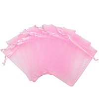 100Pcs Sheer Organza Bags 3X4 Inches Drawstring Jewelry Mesh Pouches Gift Bags For Wedding Party Christmas Gifts Festival Gift C