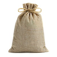 20Pcs 7X9 Inch Burlap Gift Bags With Drawstring Recyclable Linen Sacks Bag For Wedding Favors Party Diy Craft