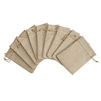 20Pcs 7X9 Inch Burlap Gift Bags With Drawstring Recyclable Linen Sacks Bag For Wedding Favors Party Diy Craft