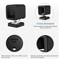 Holaca Silicone Skin For Wyze Cam V3 Come With Quick Wall Mount Bracket Antiscratch Protective Cover Extra Protect Wyze Ca