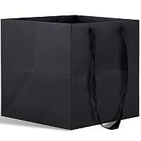 Huaprint Large Black Paper Gift Bags With Handlesgift Bags Large12 Pack 12X12X12Inchsquare Paper Bagsshopping Merchandise Ba