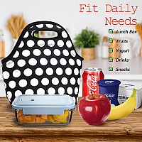 Youbdm Neoprene Lunch Bags Thermal Insulated Lunch Tote Bag Reusable Washable Neoprene Picnic Bag For Women Men