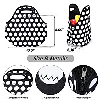 Youbdm Neoprene Lunch Bags Thermal Insulated Lunch Tote Bag Reusable Washable Neoprene Picnic Bag For Women Men