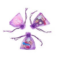 Tendwarm 100Pcs 3X4 Inch Sheer Organza Bags For Party Festival Wedding Favor Bags With Drawstring Gift Bags Christmas