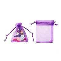 Tendwarm 100Pcs 3X4 Inch Sheer Organza Bags For Party Festival Wedding Favor Bags With Drawstring Gift Bags Christmas