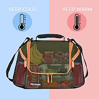 Tirrinia Insulated Lunch Box For Women Men Leakproof Thermal Reusable Lunch Bag With 2 Zipper Pockets For Adult Lunch Bag Cool