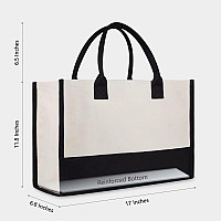 Topdesign Embroidery Initial Canvas Tote Bag Personalized Present Bag Suitable For Wedding Birthday Beach Holiday Is A Gre