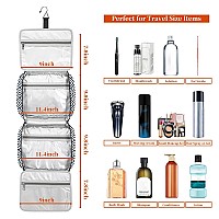 Bosidu Hanging Travel Toiletry Baglarge Capacity Cosmetic Travel Toiletry Organizer For Women With 4 Compartments 1 Sturdy Ho