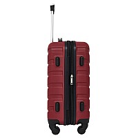 Wrangler 4 Piece Luggage And Packing Cubes Setexpandable Red