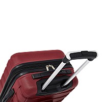 Wrangler 4 Piece Luggage And Packing Cubes Setexpandable Red