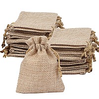 Hapdoo Lot Of 30 Burlap Bags With Drawstring Gift Bags Jewelry Pouches Sacks For Wedding Party And Diy Craft 25 X 325 Inches