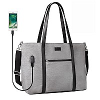 Laptop Tote Bag Large Women Work Bag 173 Inch Laptop Bag With Usb Charging Port Computer Bags Purse Lightweight Waterproof Tea