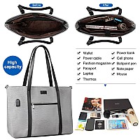 Laptop Tote Bag Large Women Work Bag 173 Inch Laptop Bag With Usb Charging Port Computer Bags Purse Lightweight Waterproof Tea