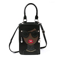 Emprier Women Novelty Lady Face Purse Satchel Bags Funky Personalized Tote Handbags Crossbody Shoulder Bags