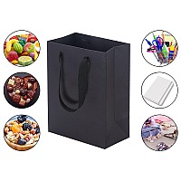 Huaprint Black Paper Bagsgift Bagsshopping Bags With Ribbon Handles30 Packs 525X325X8 Inchretail Bagsparty Favor Bagsmer