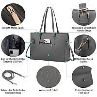 Lovevook Laptop Bag For Women Fashion Computer Tote Bag Large Capacity Handbag Leather Shoulder Bag Purse Set Professional Bu