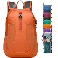 Sinotron 22L Lightweight Packable Backpack Small Foldable Hiking Backpack Day Pack For Travel Camping Outdoor Vacation Orange