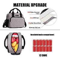 Scorlia Insulated Lunch Bag For Womenmen Reusable Lunch Cooler Box Lunch Tote Thermal Meal Prep Lunch Organizer With Adjustab