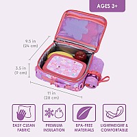 Bentgo Kids Lunch Bag Durable Doubleinsulated Lunch Bag For Kids 3 Holds Lunch Box Water Bottle Snacks Easyclean Wat