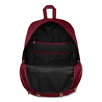 Jansport Cortlandt Laptop Backpack Russet Red 15 Laptop Sleevesynthetic Leather Shoulder Computer Bag With Large Compartme