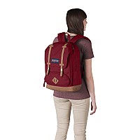 Jansport Cortlandt Laptop Backpack Russet Red 15 Laptop Sleevesynthetic Leather Shoulder Computer Bag With Large Compartme