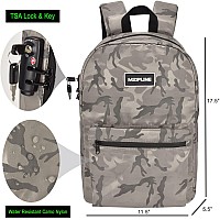 Mzipline Backpack Bag With Tsa Lock Keysmell Proofwater Resistant Daypack Bag For Men Women Travel