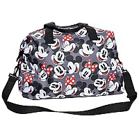 Disney Tote Duffel Bag Mickey Mouse Friends All Over Print Weekender Travel Multicolor One Size