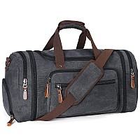 Duffle Bag For Men Canvas Travel Bag With Shoe Compartment 45L55L Weekender And Overnight Travel Tote Bag For Father Day Gifts