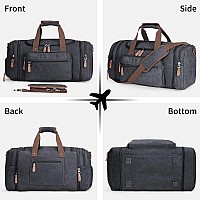 Duffle Bag For Men Canvas Travel Bag With Shoe Compartment 45L55L Weekender And Overnight Travel Tote Bag For Father Day Gifts