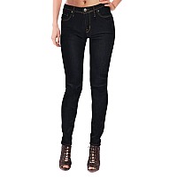 Hybrid Company Womens Super Comfy Stretch Denim 5 Pocket Jean P22881Sk Black 7 Short