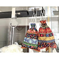 24 Pieces Egyptian Ethnic Style Jewelry Candy Pouch4 X 6 Inch Small Drawstring Gift Bags Cotton Cloth Sachet With Tags And Rope