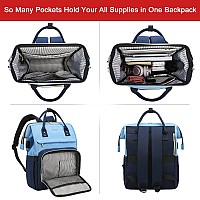 Lovevook Laptop Backpack For Women Travel Business Computer Bag Purse With Usb Port Fits 156Inch Laptop Sky Bluedark Blue