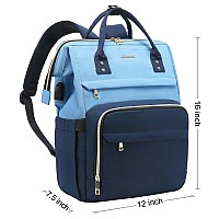 Lovevook Laptop Backpack For Women Travel Business Computer Bag Purse With Usb Port Fits 156Inch Laptop Sky Bluedark Blue