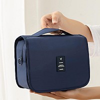 Yeegras Travel Toiletry Bags With Hook, Hanging Toiletries Bag For Women Makeup Travel Bag, Small Cosmetic Travel Bag Organizer Bag Blue