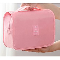 Yeegras Hanging Toiletry Bag For Women, Travel Size Toiletries Bags With Hook, Portable Cosmetic Travel Bag For Makeup Storage Organizer Bag Pink