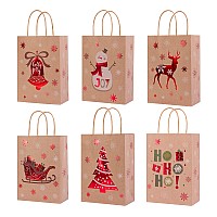 Suncolor 24 Pack Small Christmas Gift Bags With Handle