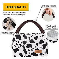 Buringer Insulated Lunch Bag Lunch Box For Women Men Adult Lunch Tote For Work Picnic Travel Cow Print