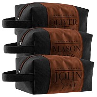 Amazing Items Set Of 3 Personalized Groomsmen Gifts Custom Men Toiletry Bags Groomsman Gifts For Wedding Groomsmen Proposa