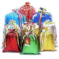 Diamerd 38Pcs Christmas Gift Bagschristmas Gift Bags Assorted Sizechristmas Gift Bags With Tags Xmas Party Holiday Gift Bags