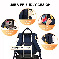 Lovevook Laptop Backpack For Women Fashion 17Inch Work Travel Backpack Purse Nurse Teacher Bag Carry On Backpack With Usb Port