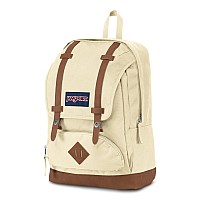 Jansport Cortlandt Laptop Backpack Coconut 15 Laptop Sleevesynthetic Leather Shoulder Computer Bag With Large Compartment