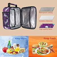 Hap Tim Kids Lunch Box For Girls Boys Reusable Lunch Bag For Kids Spacious Lunchbox Insulated Lunchbag Purple Unicorn18654