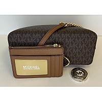 Michael Kors Michael Michael Kors Jet Set Travel Md Dome Xcross Crossbody Bundled With Sm Tz Coinpouch Purse Hook Signature Mk