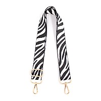 Tanosii Wide Purse Strap Adjustable Replacement Shoulder Crossbody Strap Handbag Strap White Zebra