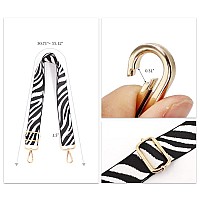 Tanosii Wide Purse Strap Adjustable Replacement Shoulder Crossbody Strap Handbag Strap White Zebra