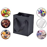 Huaprint Black Paper Bagsmatte Black Gift Bagsextra Small Shopping Bags With Handles30 Pack 4X275X45 Inchparty Favor Bags