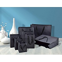 Huaprint Black Paper Bagsmatte Black Gift Bagsextra Small Shopping Bags With Handles30 Pack 4X275X45 Inchparty Favor Bags